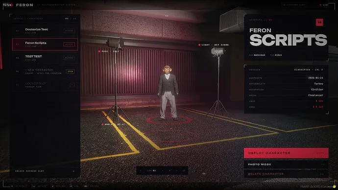 Feron Multicharacter — Cinematic Character Selection for QBCore, Qbox & ESX