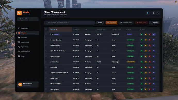 FiveM Taxes Resource (ESX, QBCore, QBOX)