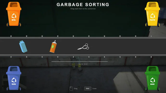 Kubik Garbage Collector | Sorting Minigame | Progression System