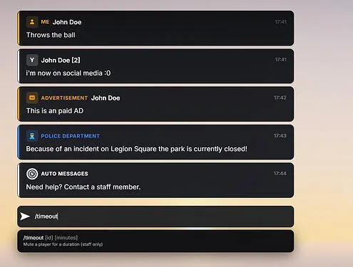 OOS Advanced Chat | In-Game Chat Manager | ESX / QBCore / Qbox