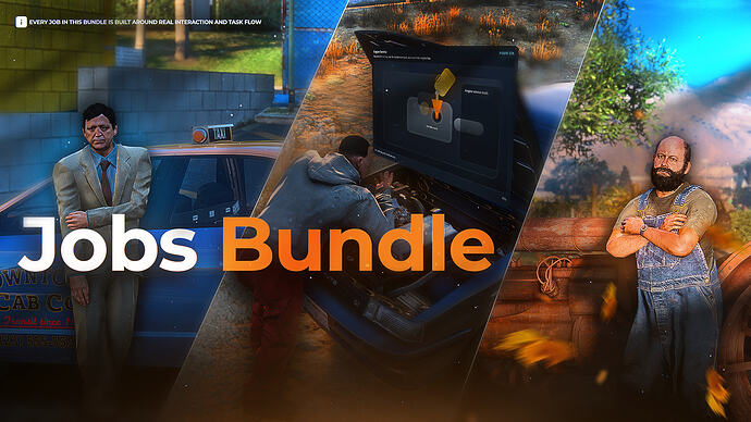 JOBS BUNDLE | Interactive jobs with mini-games & real task flow