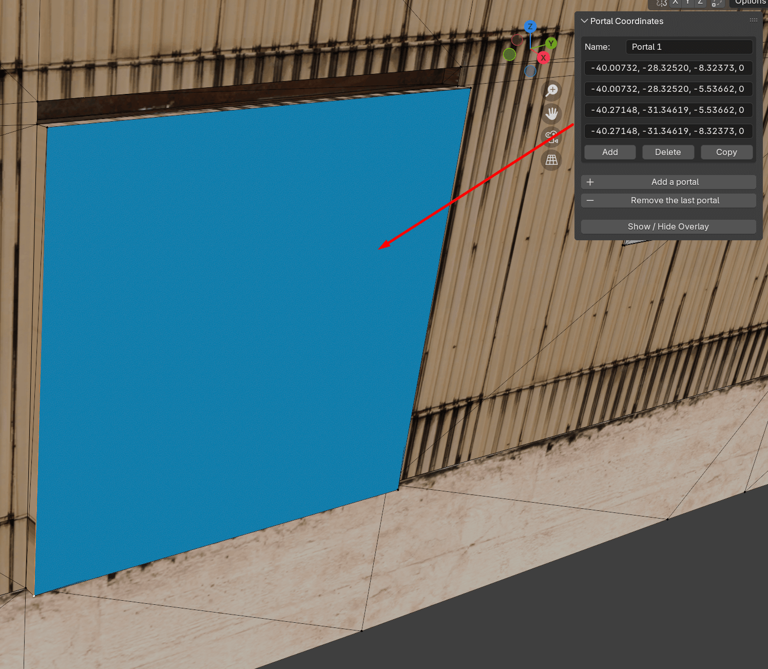 Portal Coordinates Addon for Blender / CodeWalker