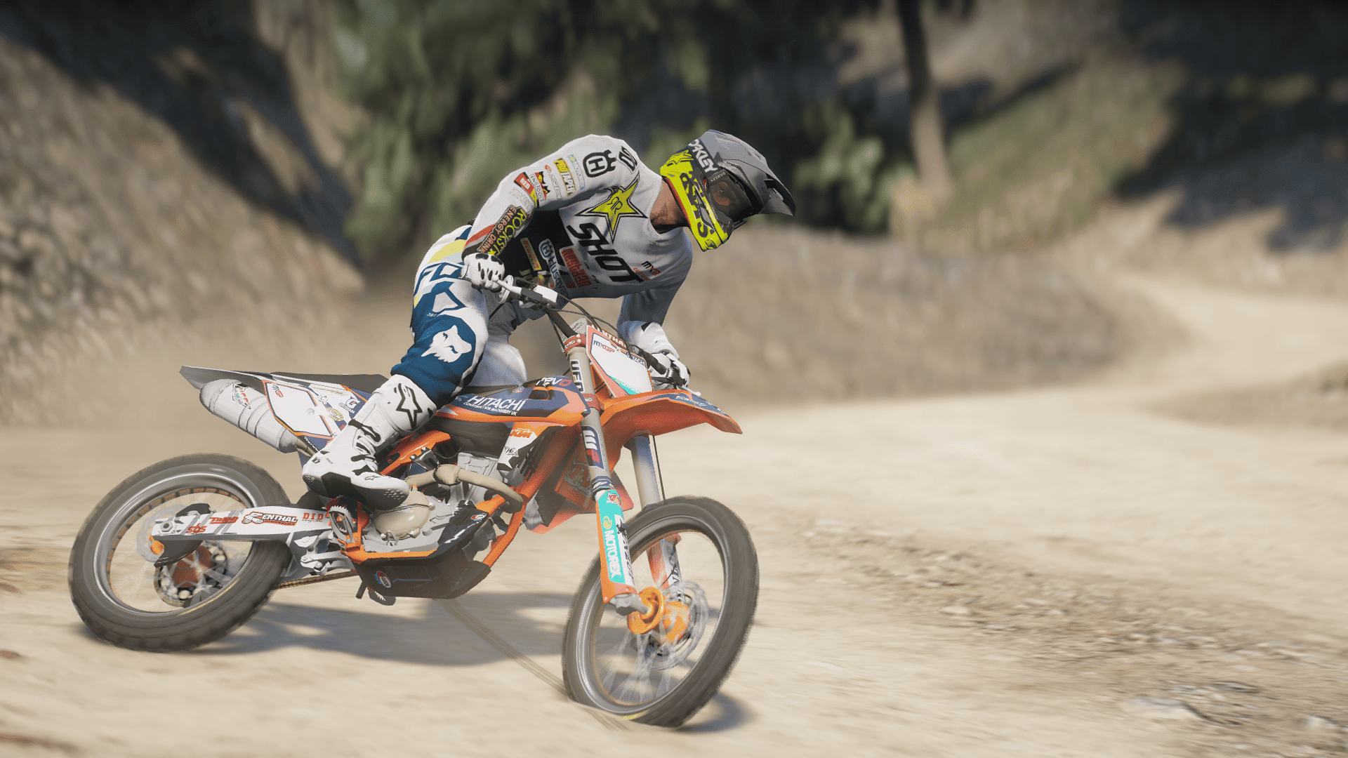 Stand up animation for motorcycles