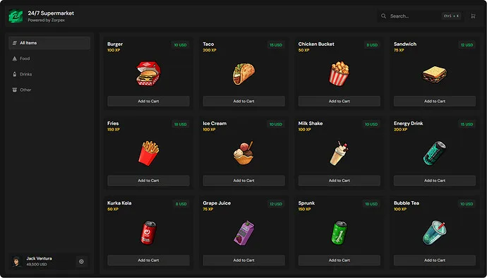 Zorpex Shops