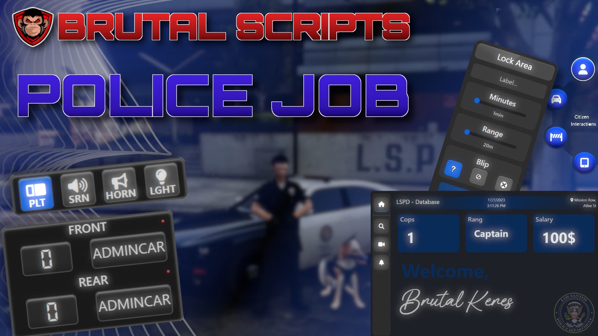 ESX Police Job product preview for ESX FiveM servers
