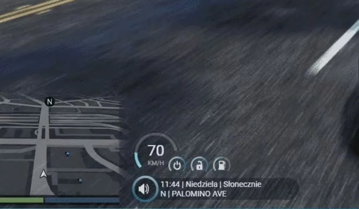 Automobile HUD product preview for esx FiveM servers