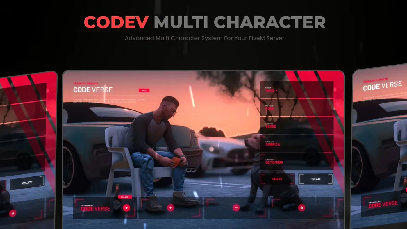 CodeV MultiCharacter FiveM Script - esx 2