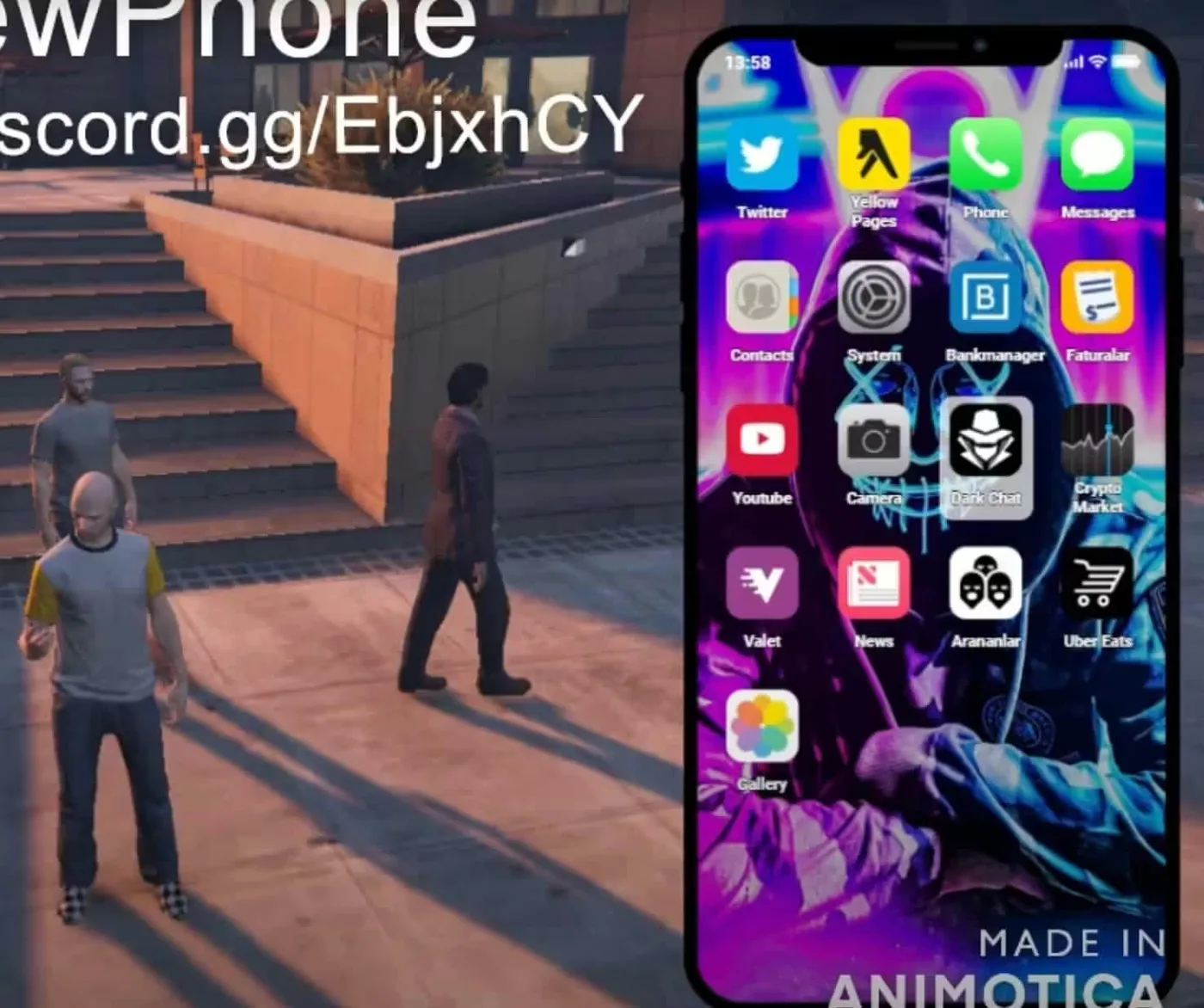 CrewPhone (best gcPhone) product preview for esx FiveM servers