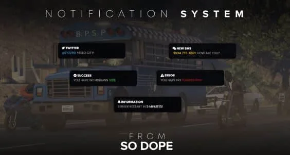 DopeNotify (v1+v2) FiveM Script - standalone 2