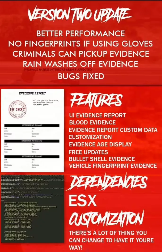 Evidence Script (DNA) qbCore FiveM Script - qbcore 2