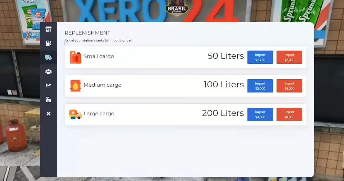 Gas station simulator