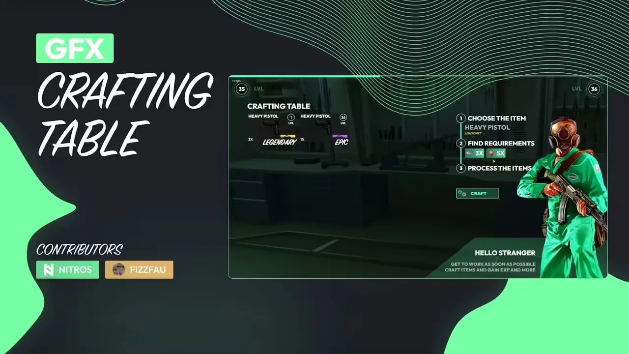 GFX Crafting product preview for esx FiveM servers