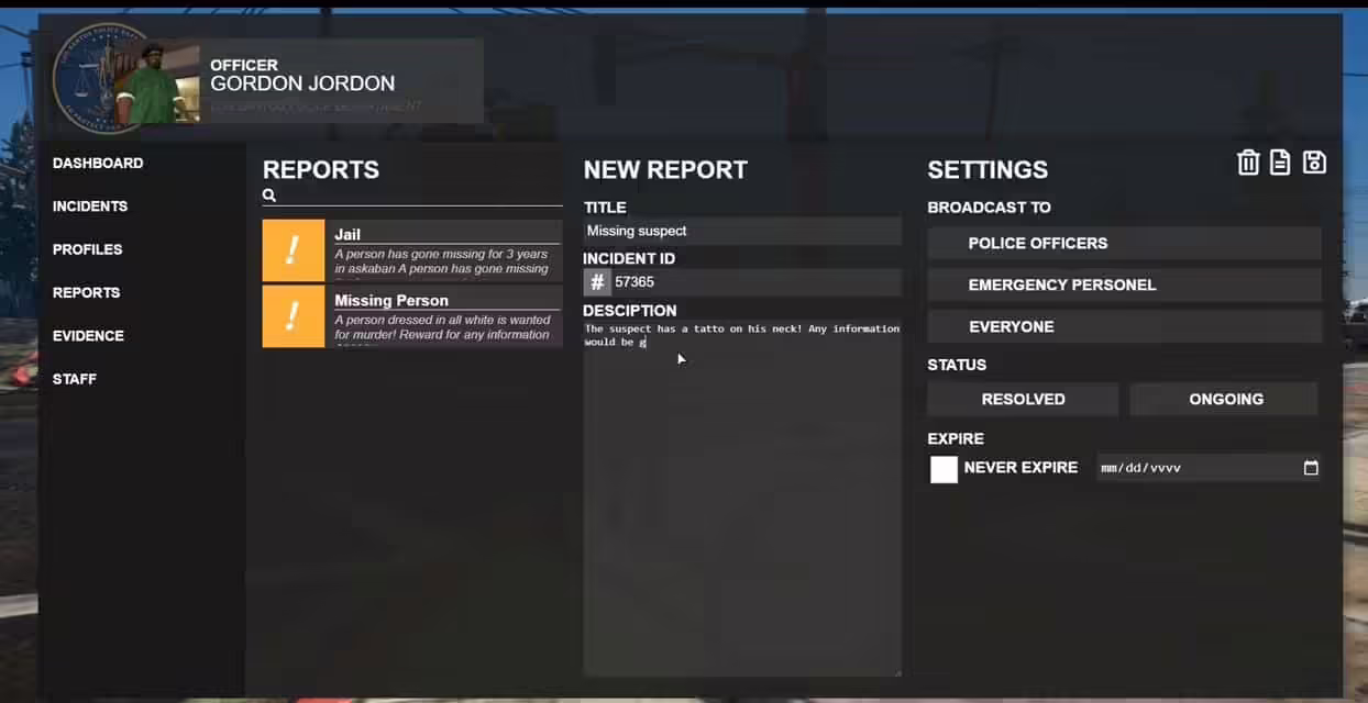 Core MDW / Police Computer (MDT) FiveM Script - esx 6