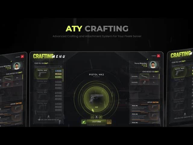 Aty Crafting product preview for esx FiveM servers