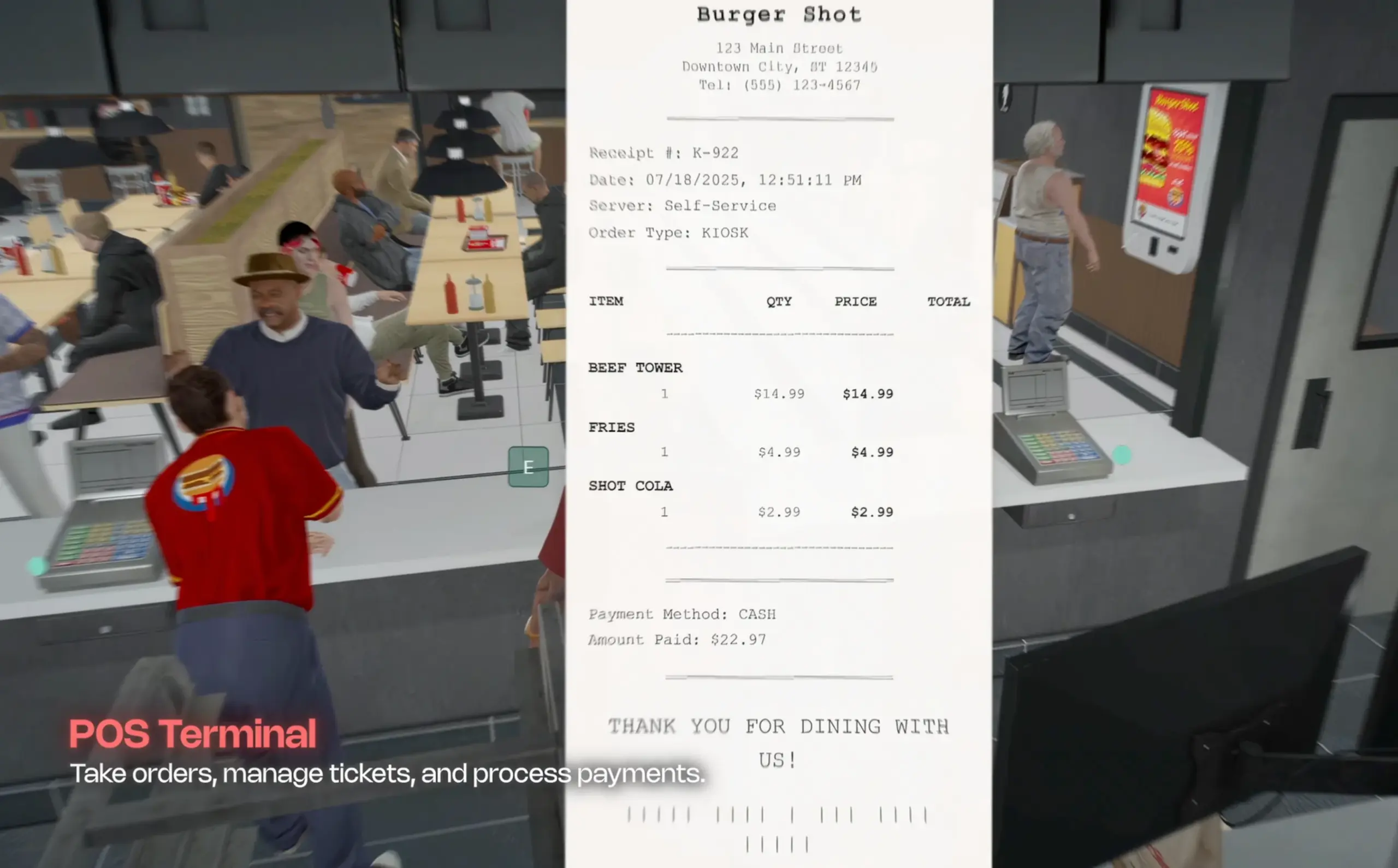 Restaurant System FiveM Script - esx 3