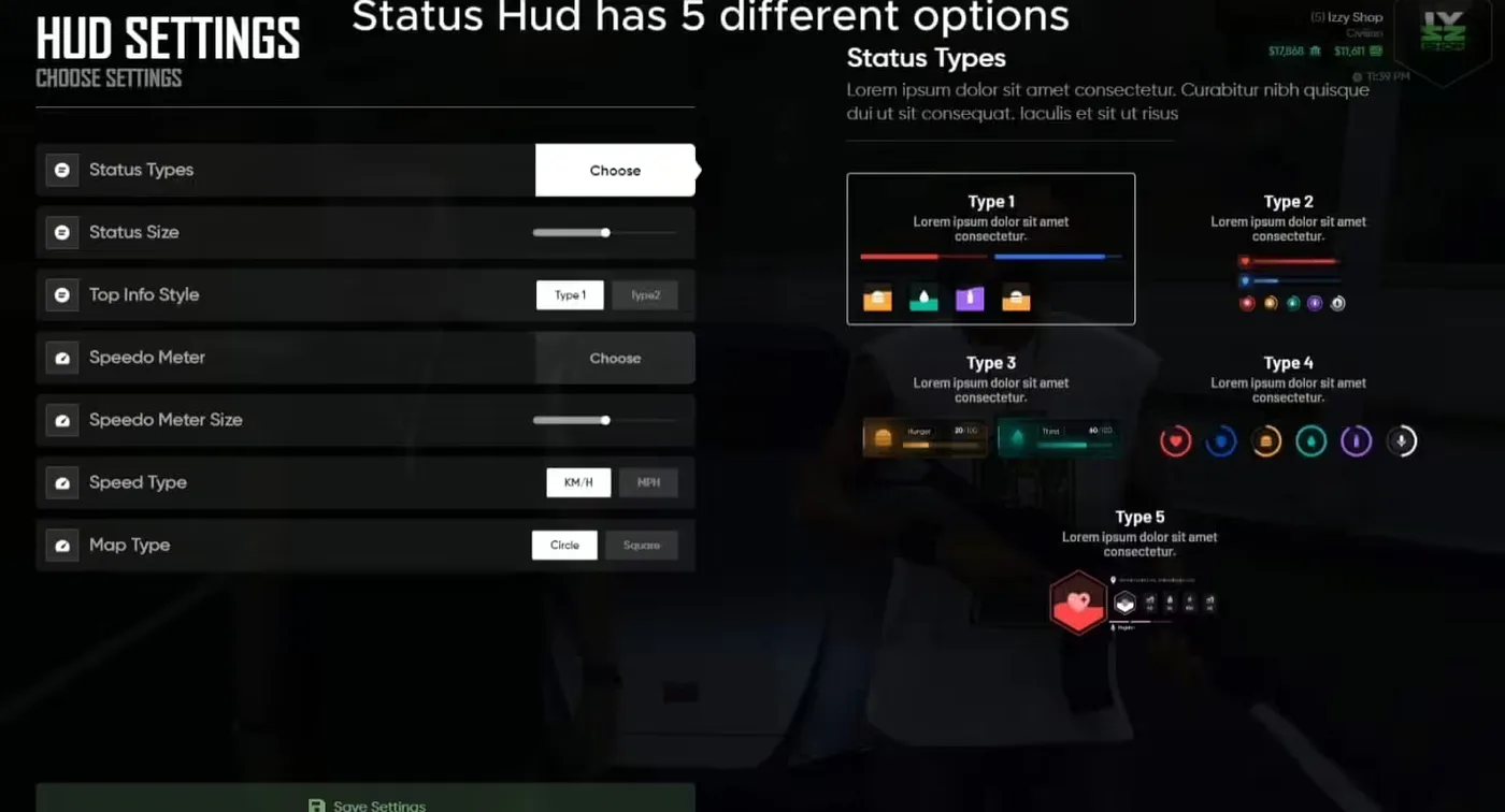 izzy HUD v4 FiveM Script - esx 2