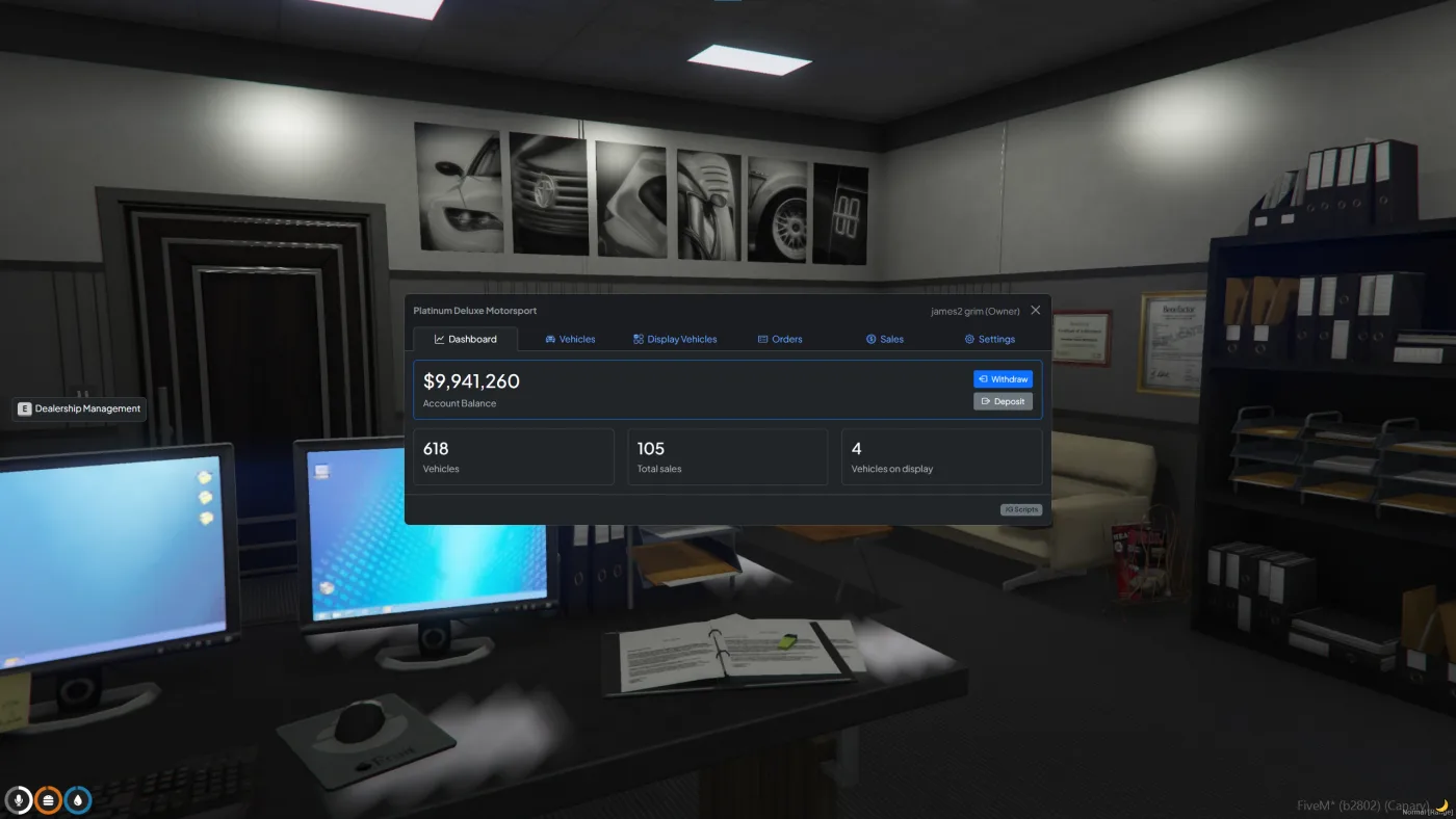 JG Dealerships FiveM Script - esx 3