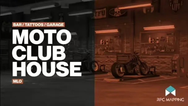 Moto Clubhouse Garage Bar Tattoos MLO FiveM Script - esx 2