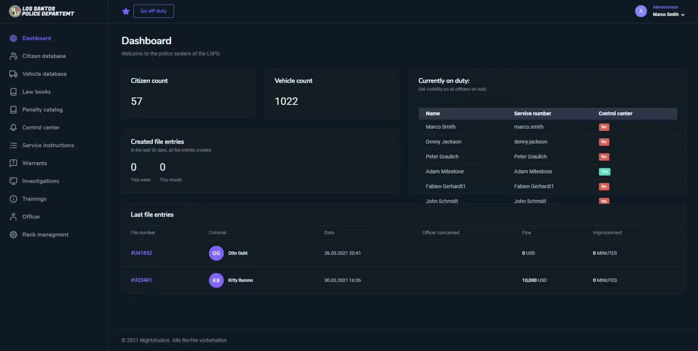 Police System CAD/MDT