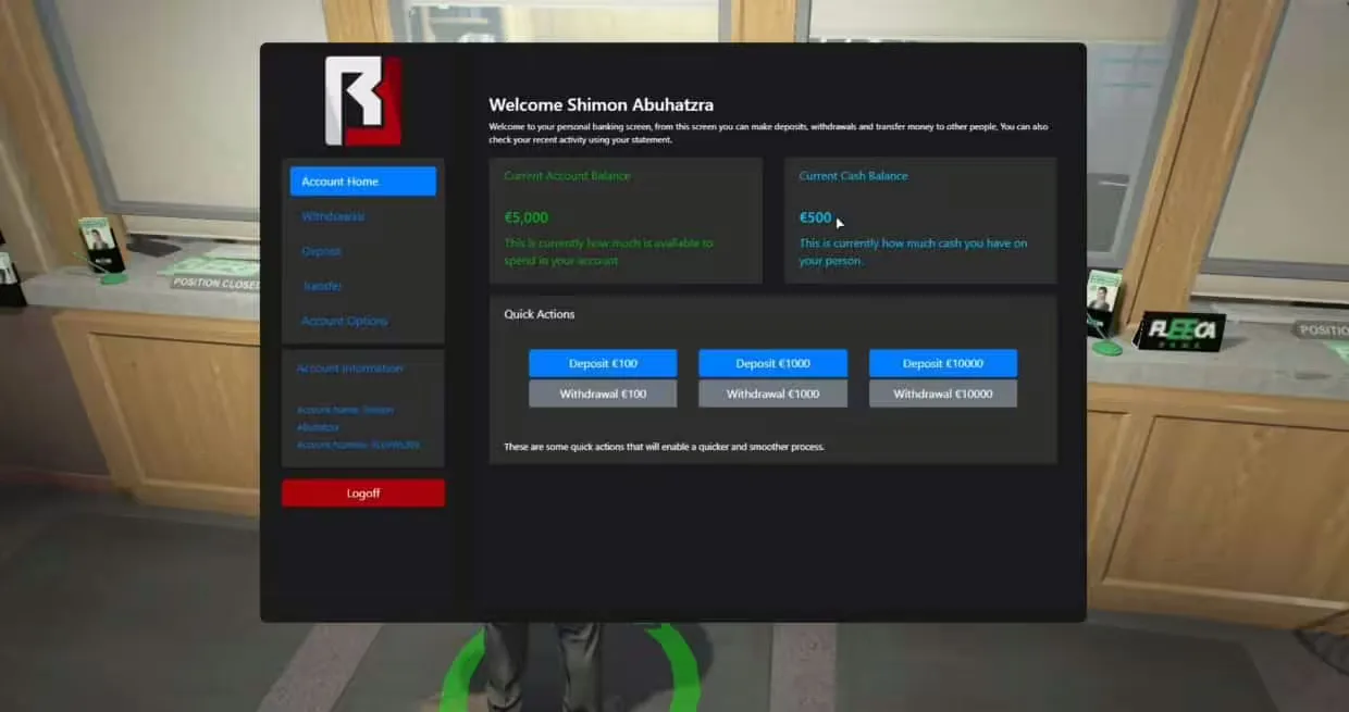 Real looking Banking (for ESX) FiveM Script - esx