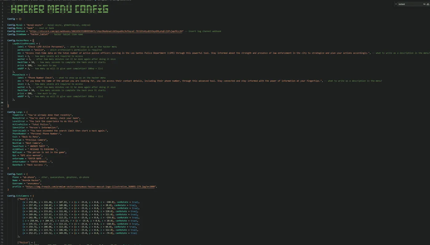 Realistic Hacker Menu FiveM Script - esx 2