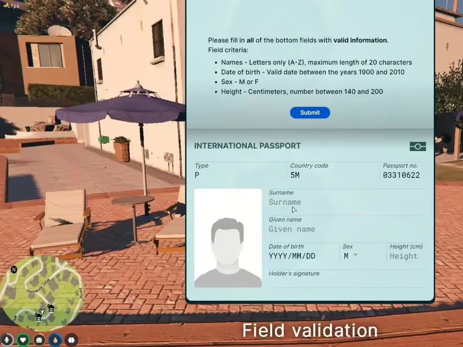 Roddys esx_identity product preview for esx FiveM servers