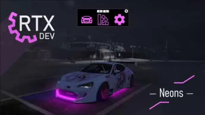 RTX DEV – Neons product preview for esx FiveM servers