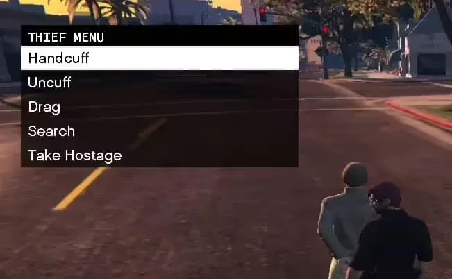 Thief Menu product preview for esx FiveM servers