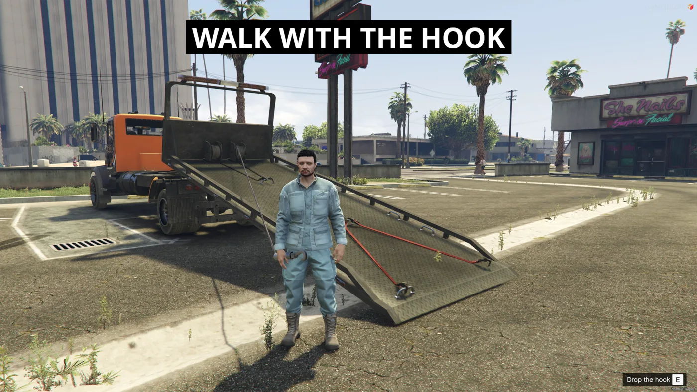 Tow Truck with Winch (v2) FiveM Script - esx 6