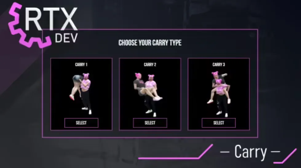 VIP Carry product preview for esx FiveM servers