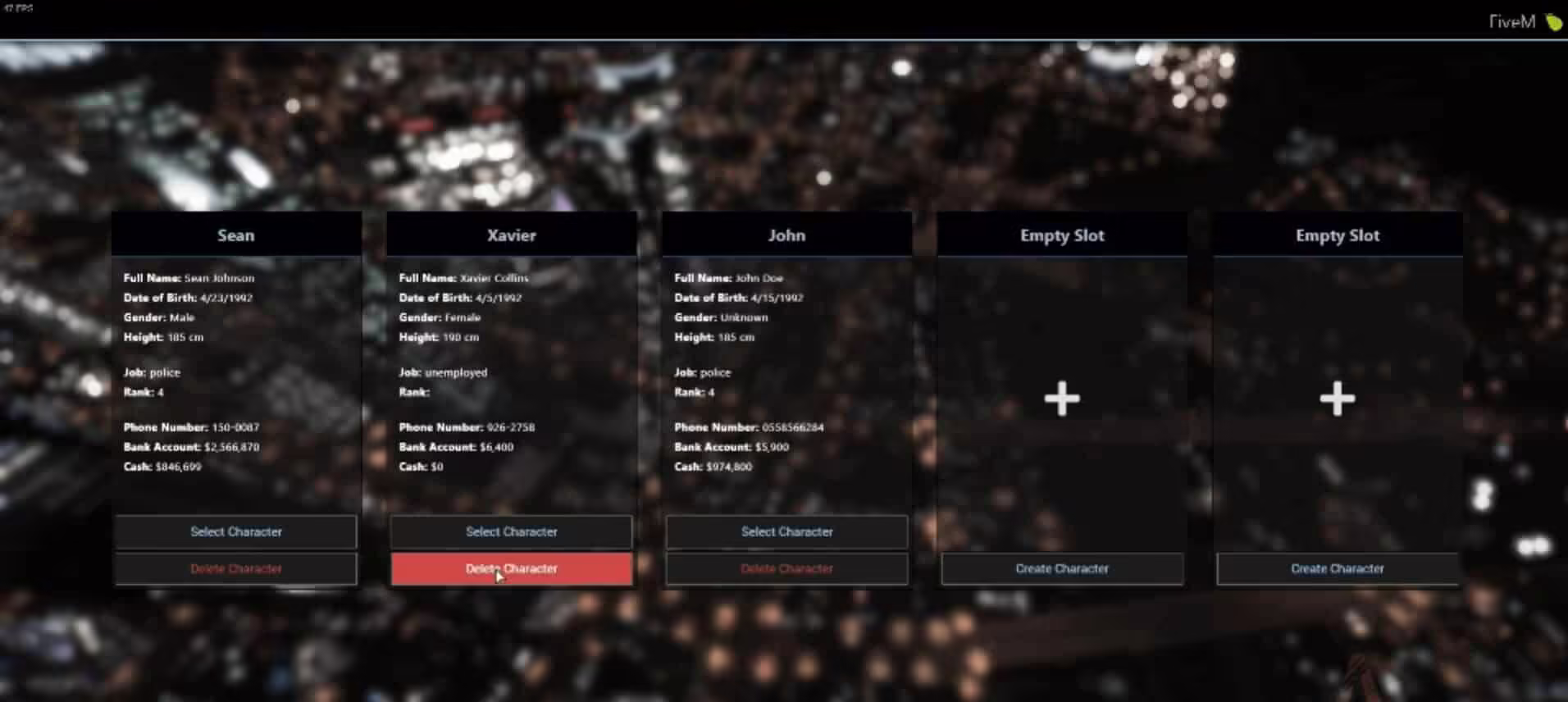 ESX Multicharacter (NoPixel style)