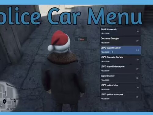 menu de la voiture de police