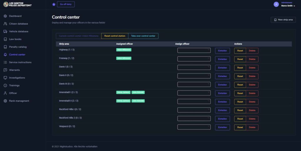Police System CAD/MDT — FiveM interface preview 2