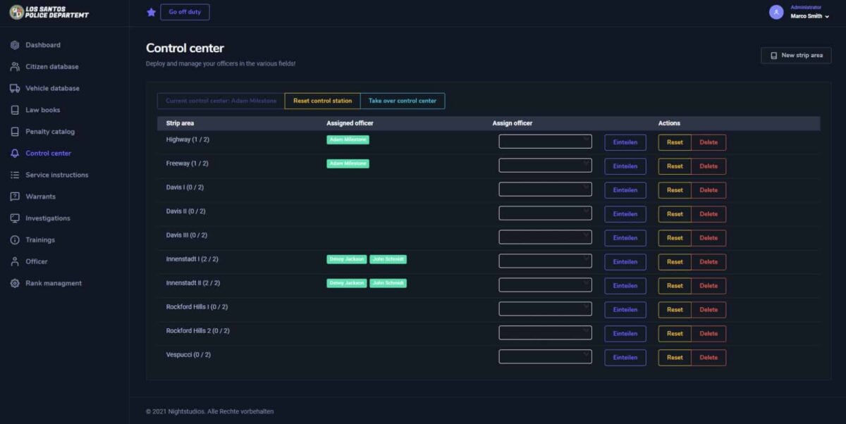 Police System CAD/MDT — FiveM interface preview 2