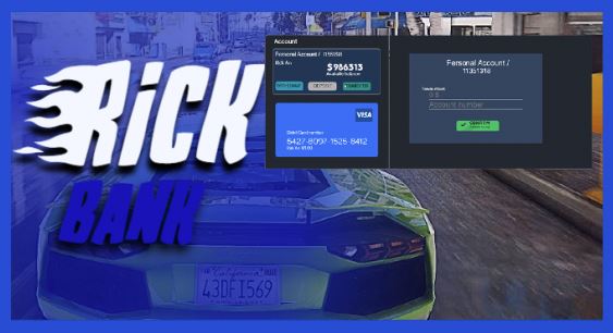 Rick Banking product preview for esx FiveM servers