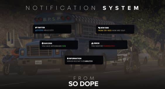 DopeNotify (v1+v2) FiveM Script - standalone 2