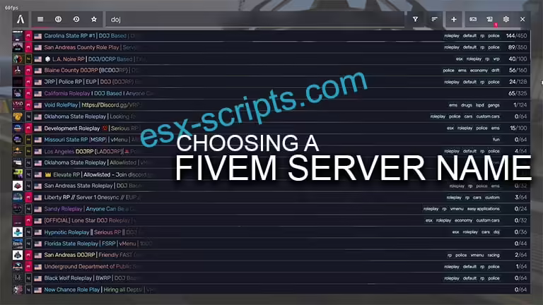 Nombre del servidor FiveM