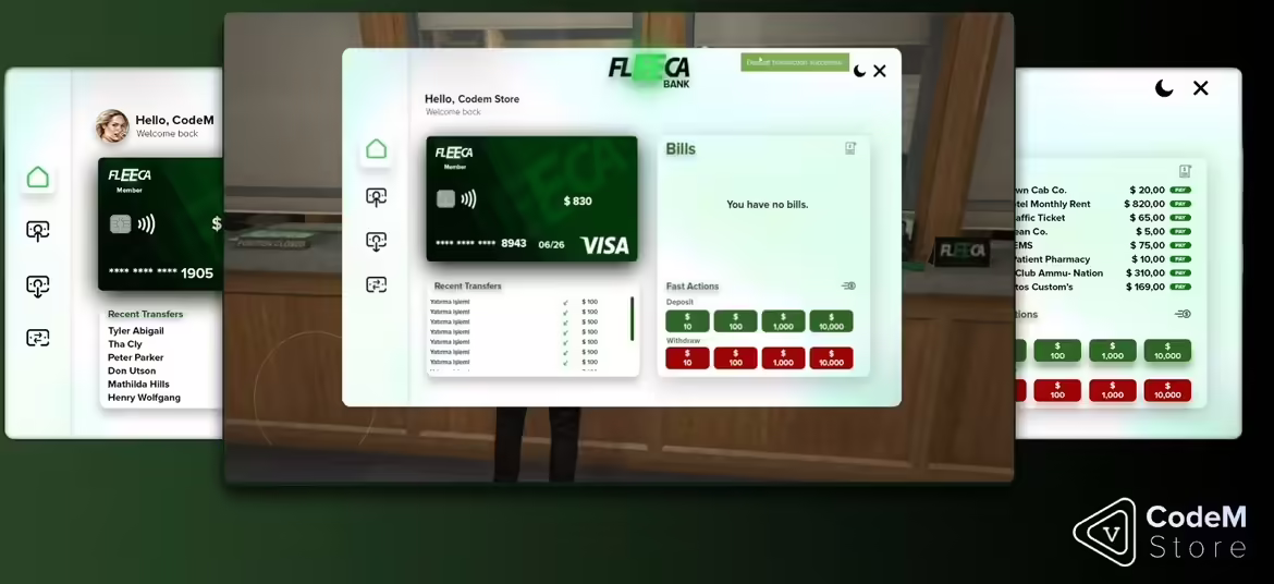 CodeM Fleeca (QB) FiveM Script - qbcore 4
