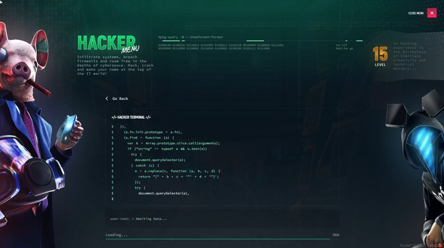 Realistic Hacker Menu