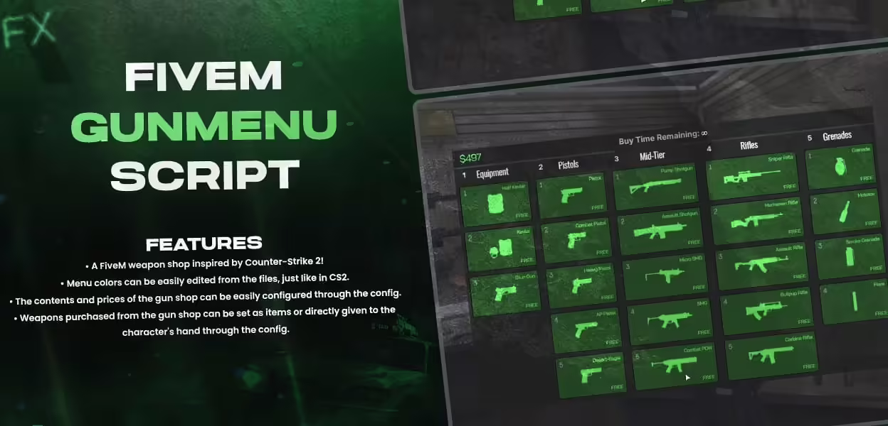 FiveM Mod FiveM Gunmenu Script