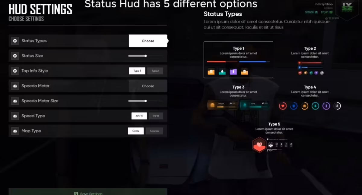 izzy HUD v4 FiveM resource preview 2