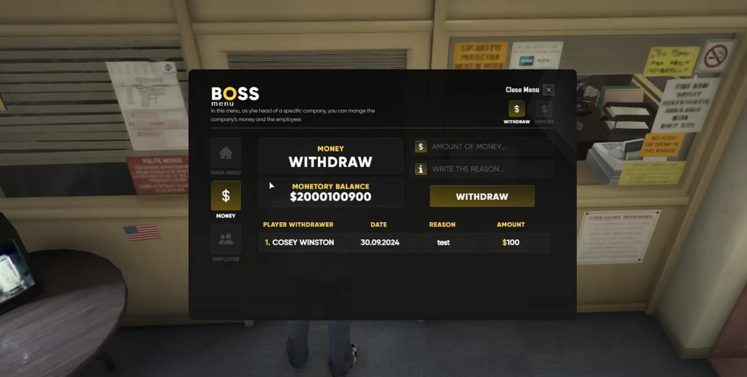 Advanced Boss & Gang Menu FiveM Script - esx 2