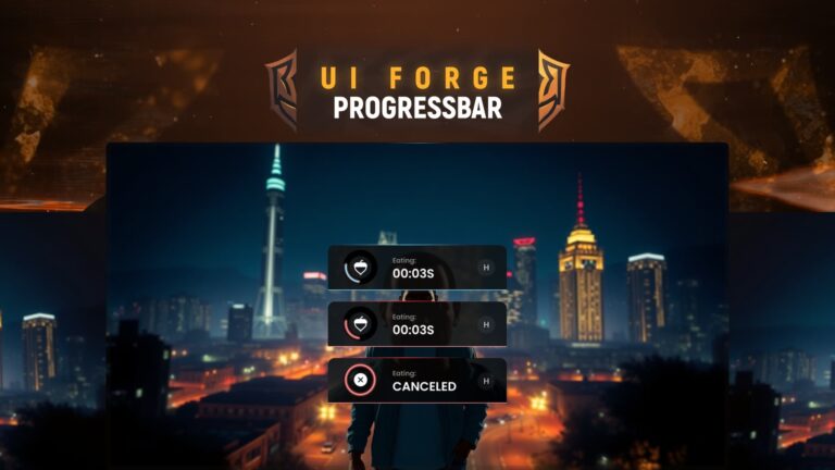 Barra de progresso UIForge – HUD gratuito para FiveM