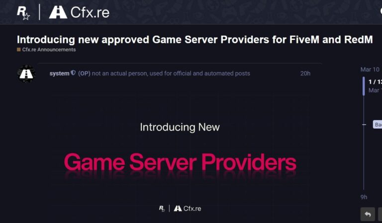Novos provedores de servidores de jogos oficialmente aprovados chegaram