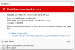 How I Fixed the 'Failed to Inflate Error' in FiveM (Step-by-Step Guide)