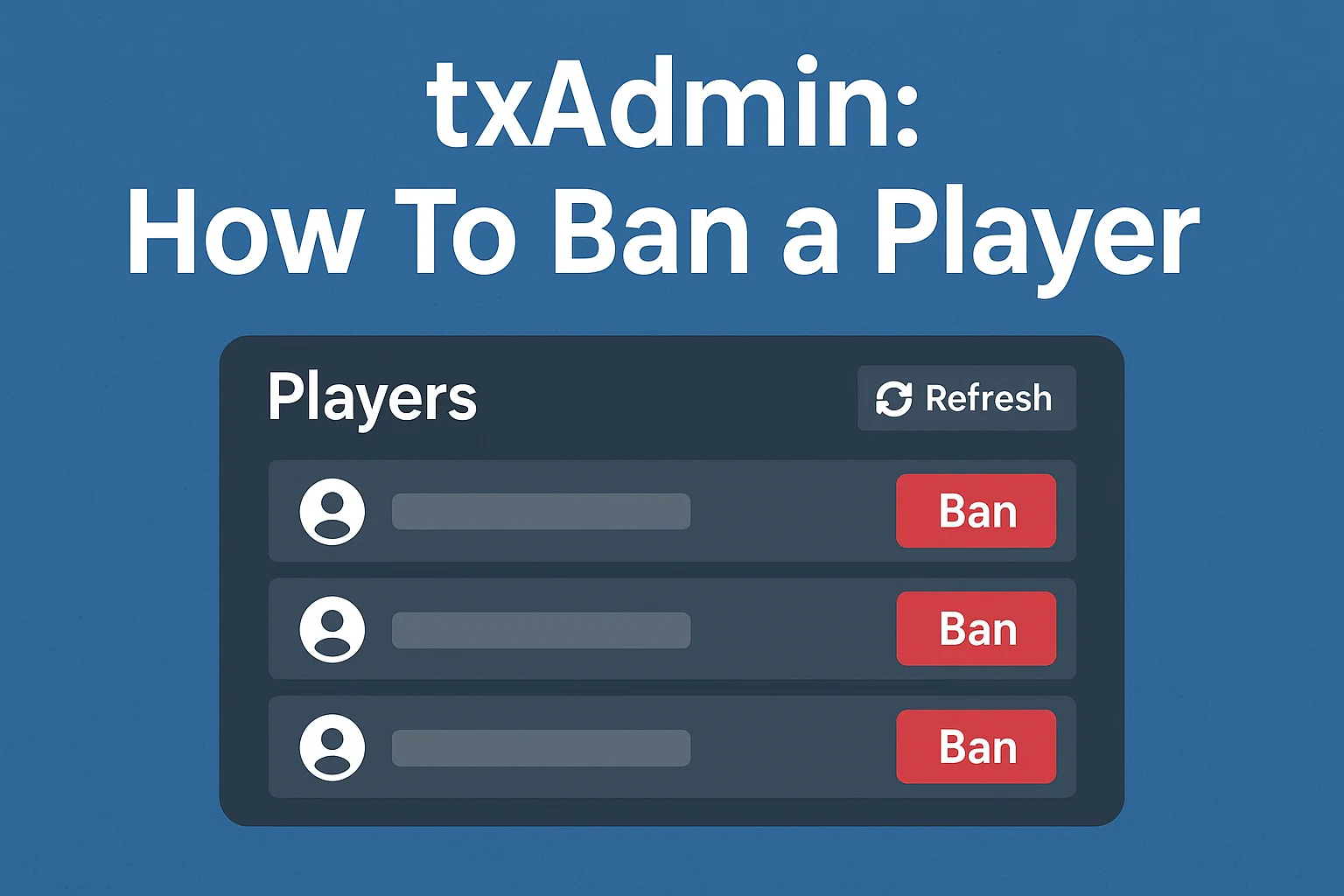 fivem txadmin ban