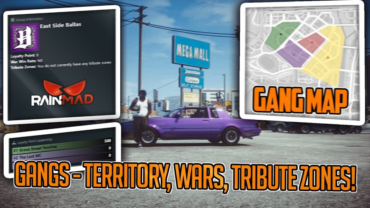 Gangs – Territory, Wars & Tribute Zones vista previa del recurso FiveM