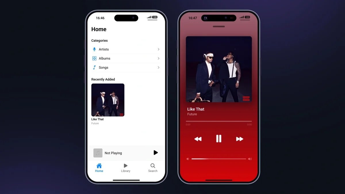 LB Phone v2 Musik-App-Oberfläche