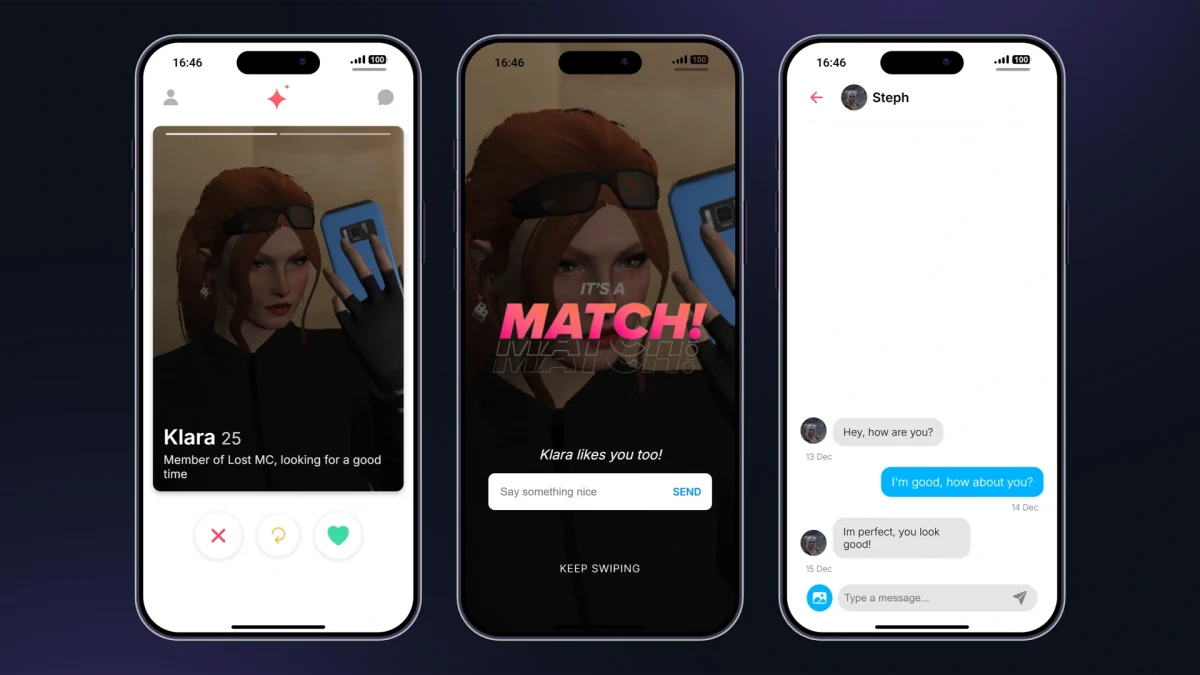 LB Phone v2 Spark Dating-App-Oberfläche