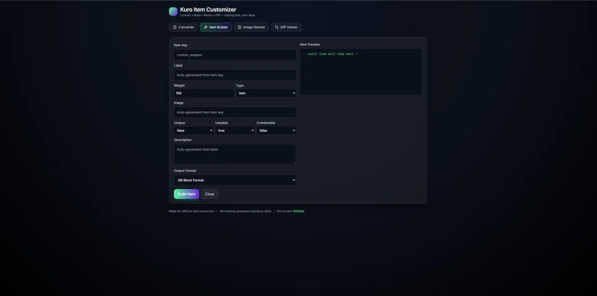 Item Lua Converter and Builder for FiveM - Bild 5